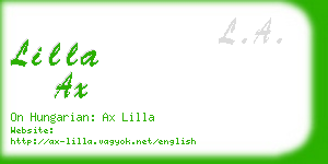 lilla ax business card